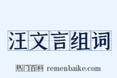 汪文言组词是什么意思的图片